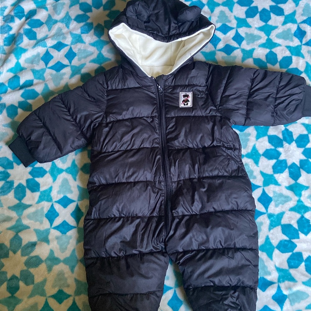 The Bear hooded baby snowsuit